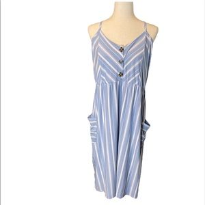 Summer Dress | Bobbie Brooks |Blue and White stripe
